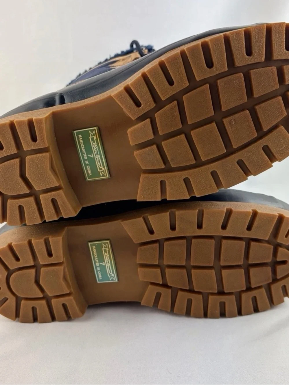 Eddie Bauer Navy and Brown Waterproof Winter Boots